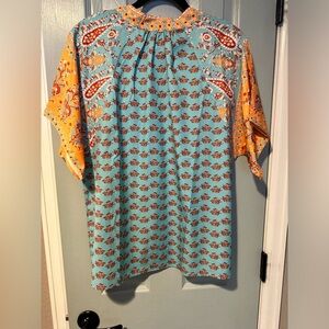 Boutique purchased blue with tie neck, no brand